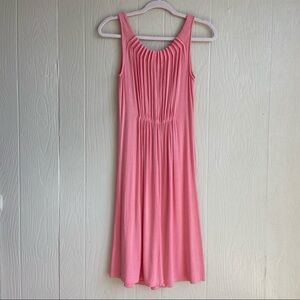 Sundance Soft Sleeveless Coral Pink Pleated Dress